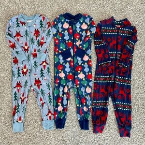 Hanna Andersson Holiday 2 Way Zip Sleeper Bundle Size  2T